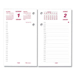 Daily Calendar Pad Refill, 6 x 3.5, White/Burgundy/Gray Sheets, 12-Month (Jan to Dec): 2025