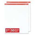 Easel Pads/Flip Charts, Unruled, 27 x 34, White, 50 Sheets, 2/Carton