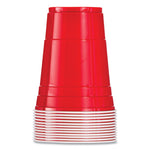 SOLO Party Plastic Cold Drink Cups, 16 oz, Red, 50/Pack