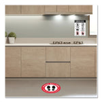 Preprinted Surface Safe Wall Decals, 7 X 10, Prevent Germs From Spreading, White/black Face, Black Graphics, 5/pack