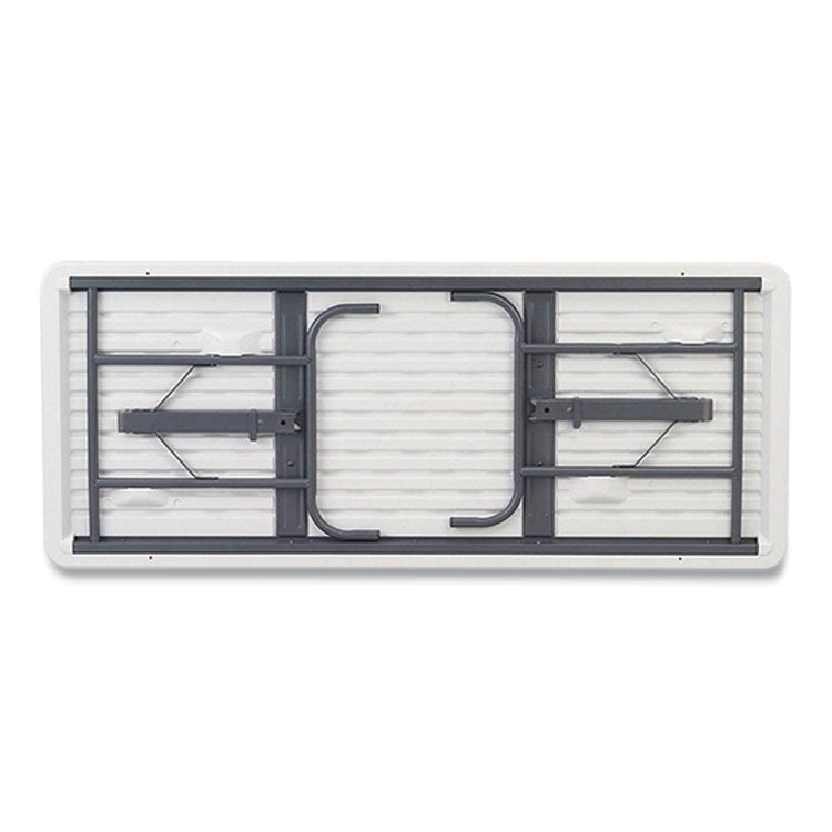 IndestrucTables Too 600 Series Folding Table, Rectangular, 96" x 30" x 29", Platinum