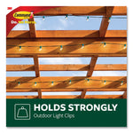 all weather hooks and strips, small, plastic, clear, 0.5 lb capacity, 30 clips and 32 strips/pack