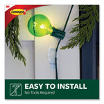 all weather hooks and strips, small, plastic, clear, 0.5 lb capacity, 30 clips and 32 strips/pack