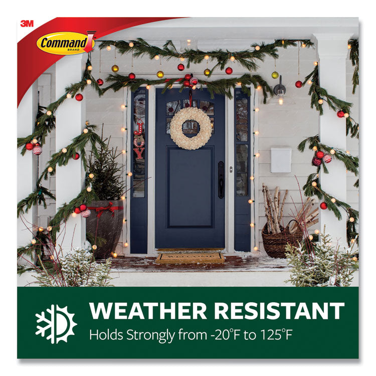 all weather hooks and strips, small, plastic, clear, 0.5 lb capacity, 30 clips and 32 strips/pack