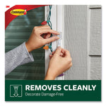 all weather hooks and strips, small, plastic, clear, 0.5 lb capacity, 30 clips and 32 strips/pack