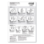 General Purpose Wire Hooks, Medium, Metal, White, 2 lb Capacity, 13 Hooks and 16 Strips/Pack