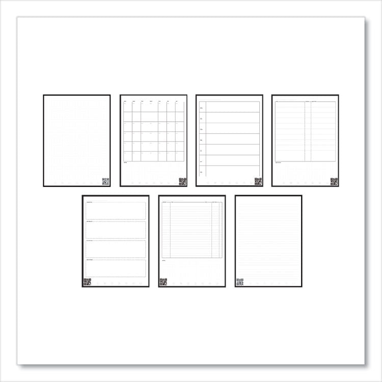 Fusion Smart Notebook, Seven Assorted Page Formats, Teal Cover, (21) 11 x 8.5 Sheets