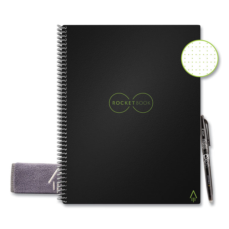 Core Smart Notebook, Dotted Rule (4 sq/in), Black Cover, (16) 11 x 8.5 Sheets