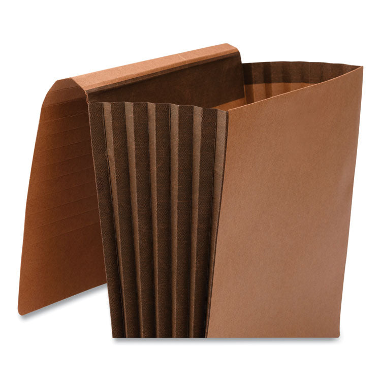 TUFF Expanding Wallets, 5.25" Expansion, 1 Section, Elastic Cord Closure, Letter Size, Redrope