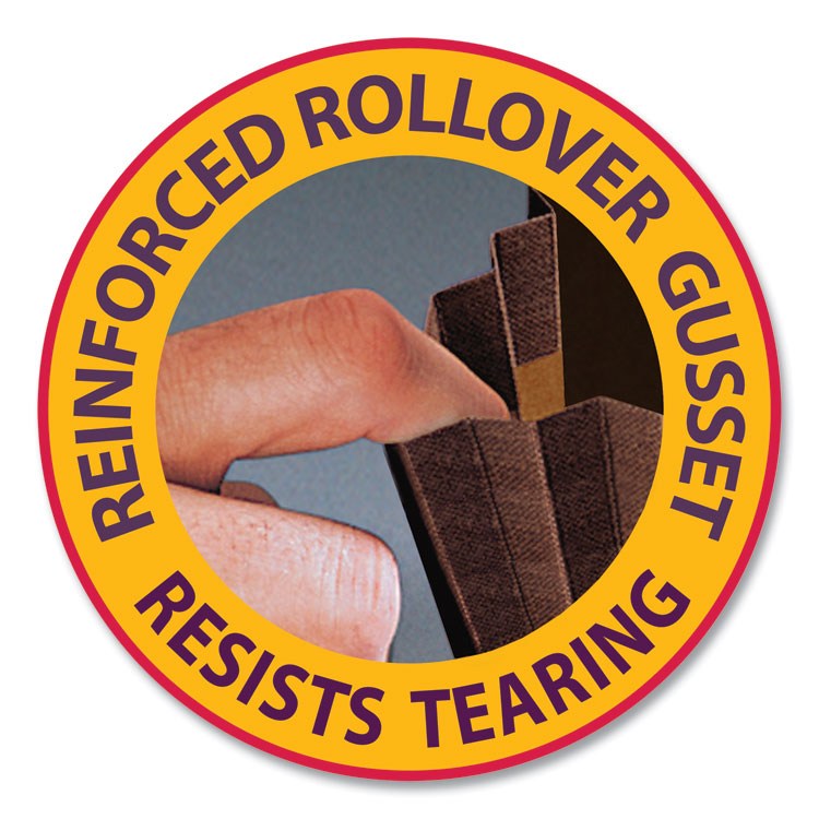 TUFF Expanding Wallets, 5.25" Expansion, 1 Section, Elastic Cord Closure, Letter Size, Redrope