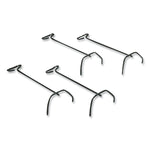 Desk Tray Stacking Posts for 5" Capacity Trays, Wire, Black, 4 Posts/Set