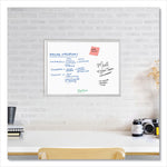Melamine Dry Erase Board, 24" x 18" (Actual Size: 23" x 17"), White Surface, Satin Aluminum Frame