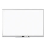 Melamine Dry Erase Board, 36" x 24" (Actual Size: 35" x 23"), White Surface, Satin Aluminum Frame
