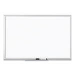 Melamine Dry Erase Board, 36" x 24" (Actual Size: 35" x 23"), White Surface, Satin Aluminum Frame