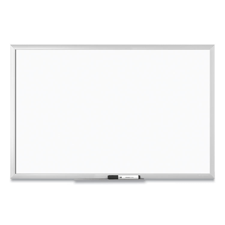 Melamine Dry Erase Board, 36" x 24" (Actual Size: 35" x 23"), White Surface, Satin Aluminum Frame