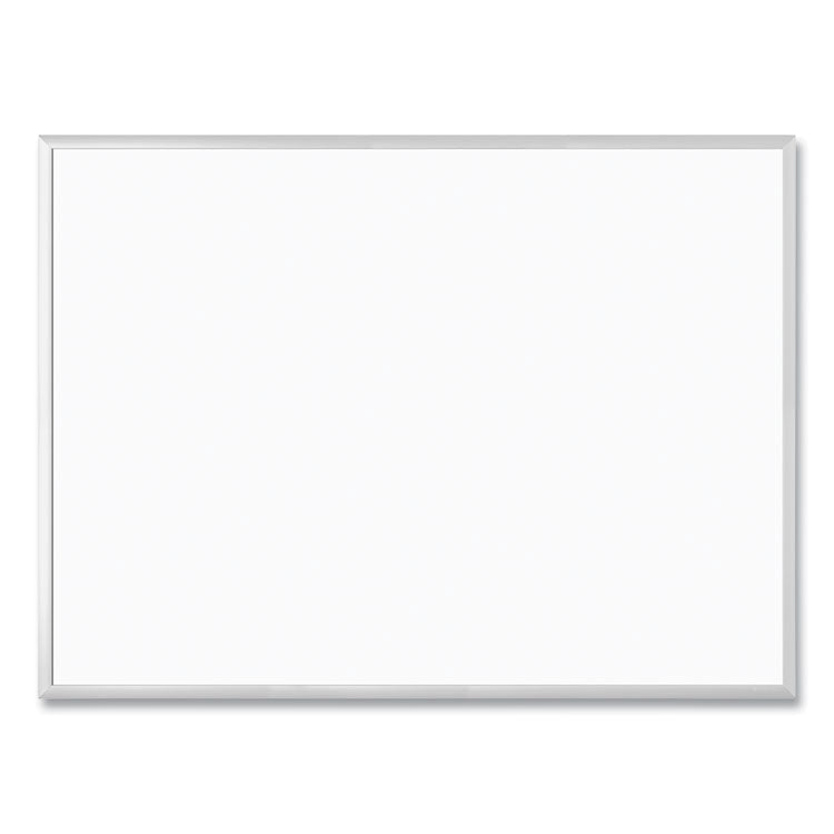 Melamine Dry Erase Board, 48" x 36" (Actual Size: 47" x 35"), White Surface, Satin Aluminum Frame
