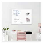 Magnetic Dry Erase Board with Aluminum Frame, 48" x 36" (Actual Size: 47" x 35"), White Surface, Satin Aluminum Frame