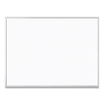 Magnetic Dry Erase Board with Aluminum Frame, 48" x 36" (Actual Size: 47" x 35"), White Surface, Satin Aluminum Frame