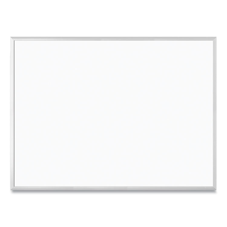 Magnetic Dry Erase Board with Aluminum Frame, 48" x 36" (Actual Size: 47" x 35"), White Surface, Satin Aluminum Frame