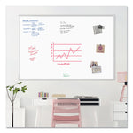 Magnetic Dry Erase Board with Aluminum Frame, 72" x 48" (Actual Size: 70" x 47"), White Surface, Satin Aluminum Frame