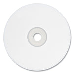 CD-R Printable Recordable Disc, 700 MB/80 min, 52x, Spindle, White, 100/Pack