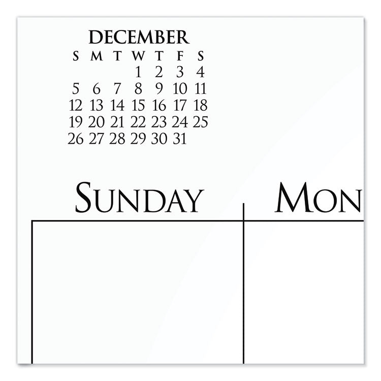 Business Monthly Wall Calendar, 15 x 12, White/Black Sheets, 12-Month (Jan to Dec): 2025
