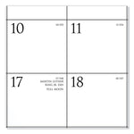 Business Monthly Wall Calendar, 15 x 12, White/Black Sheets, 12-Month (Jan to Dec): 2025