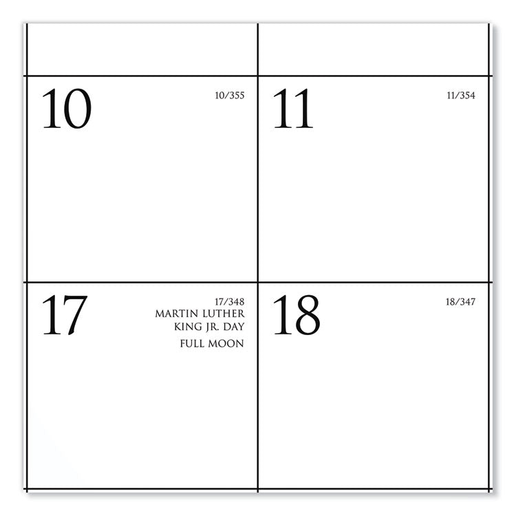 Business Monthly Wall Calendar, 15 x 12, White/Black Sheets, 12-Month (Jan to Dec): 2025