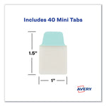 Ultra Tabs Repositionable Tabs, Mini Tabs: 1" x 1.5", 1/5-Cut, Assorted Pastel Colors, 40/Pack