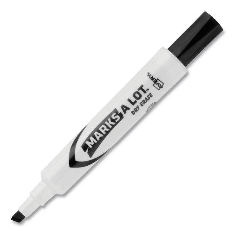 Marks A Lot Desk-Style Dry Erase Marker Value Pack, Broad Chisel Tip, Black, 36/pack (98207)