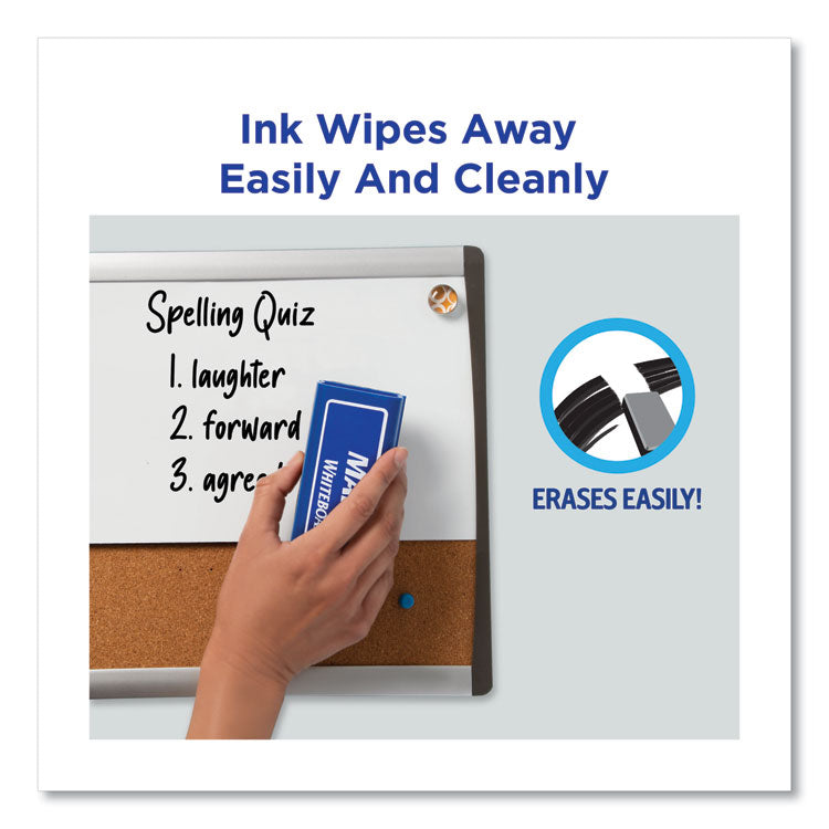 Marks A Lot Desk-Style Dry Erase Marker Value Pack, Broad Chisel Tip, Black, 36/pack (98207)