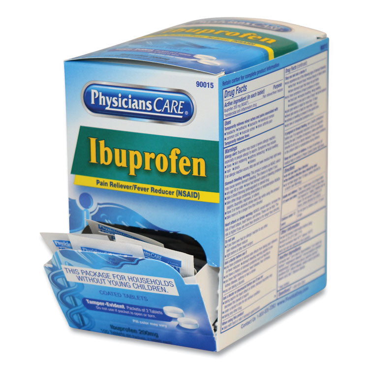 Ibuprofen Medication, Two-Pack, 50 Packs/Box