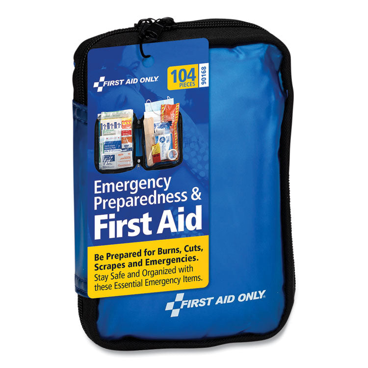 Soft-Sided First Aid and Emergency Kit, 104 Pieces, Soft Fabric Case