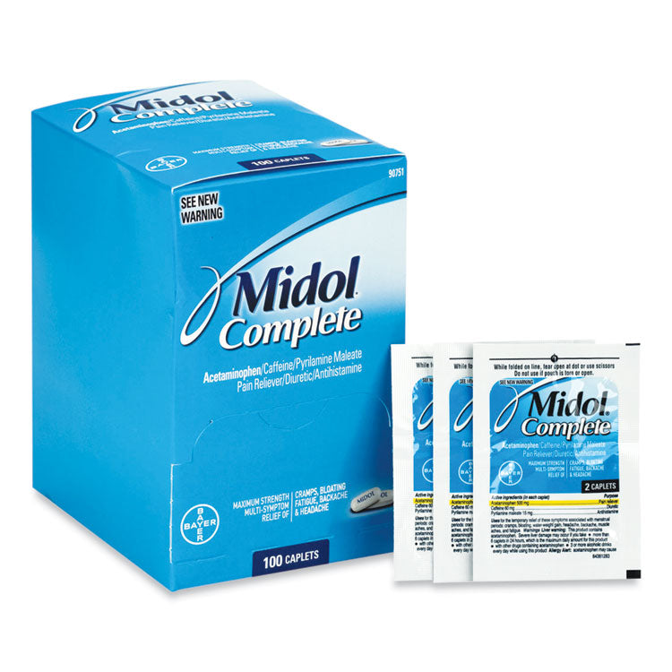 Complete Menstrual Caplets, Two-Pack, 50 Packs/box