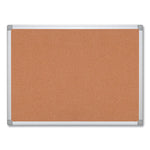 Earth Cork Board, 72" x 48", Tan Surface, Satin Aluminum Frame