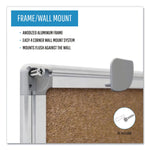 Earth Cork Board, 72" x 48", Tan Surface, Satin Aluminum Frame