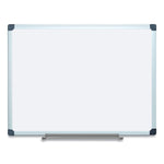 Porcelain Value Dry Erase Board, 36" x 48", White Surface, Satin Aluminum Frame