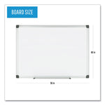 Porcelain Value Dry Erase Board, 48" x 96", White Surface, Satin Aluminum Frame