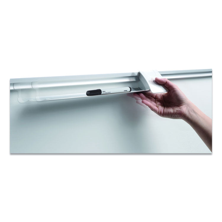 Magnetic Dry Erase Calendar Board, 12-Month Planning/Scheduling, 36" x 24", White Surface, Satin Aluminum Frame