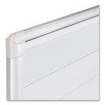 Ruled Magnetic Steel Dry Erase Planning Board, 48" x 36", White Surface, Satin Aluminum Frame
