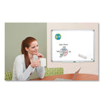 Earth Silver Easy Clean Dry Erase Boards, 96" x 48", White Surface, Satin Aluminum Frame