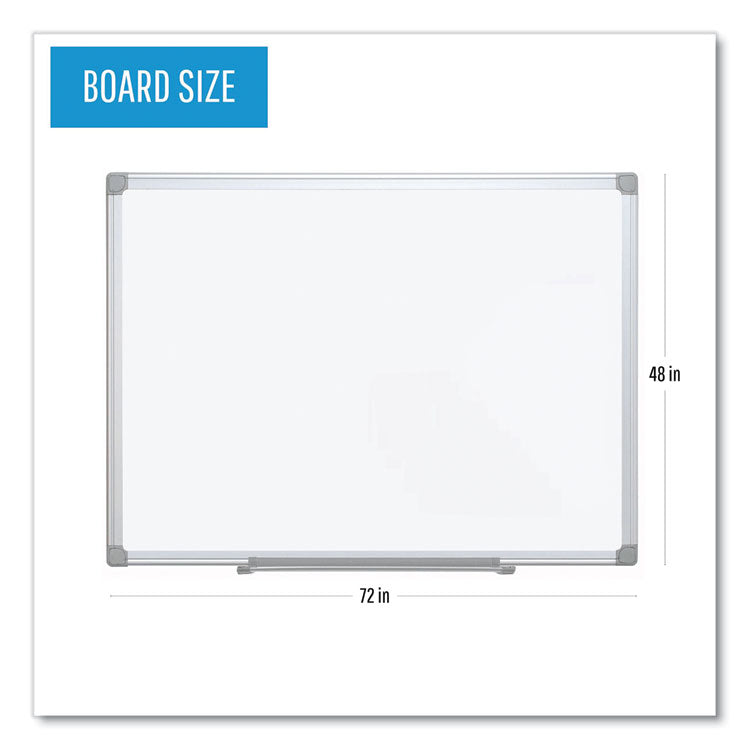 Earth Silver Easy Clean Dry Erase Boards, 72" x 48", White Surface, Satin Aluminum Frame