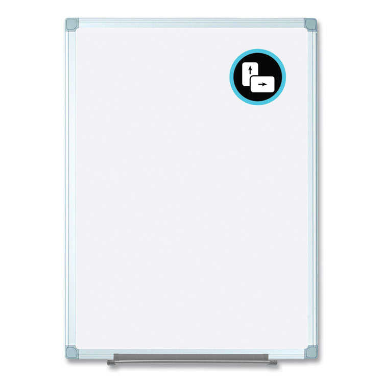 Earth Silver Easy Clean Dry Erase Boards, 72" x 48", White Surface, Satin Aluminum Frame
