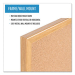 Value Cork Board with Oak Frame, 24" x 36", Brown Surface, Natural Oak Frame