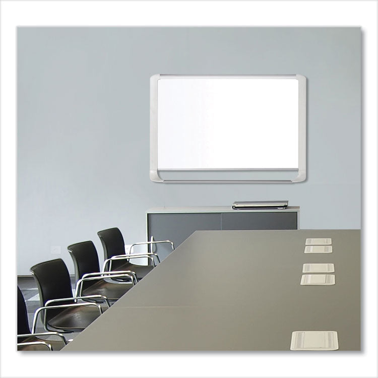 Gold Ultra Magnetic Dry Erase Boards, 36" x 24", White Surface, White/Natural Aluminum Frame