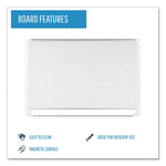 Gold Ultra Magnetic Dry Erase Boards, 48" x 36", White Surface, White/Natural Aluminum Frame