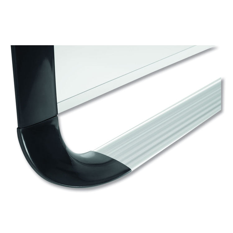 Pure Platinum Dry Erase Board, 96" x 48", White Surface, Silver/Black Aluminum Frame