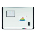 Gold Ultra Magnetic Dry Erase Boards, 72" x 48", White Surface, Black/Satin Aluminum Frame