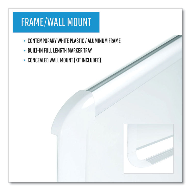 Gold Ultra Magnetic Dry Erase Boards, 72" x 48", White Surface, White/Natural Aluminum Frame