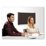 Soft-touch Bulletin Board, 72" x 48", Black Surface, Black/Satin Aluminum Frame